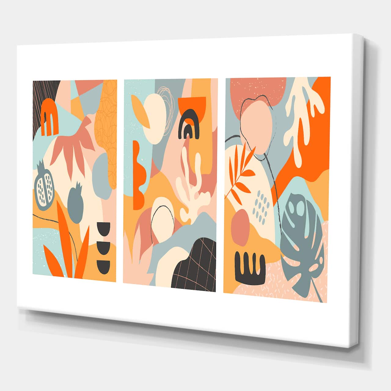 Designart - Minimalistic Compostion of Organic Shapes VII - Modern Canvas Wall Art Print